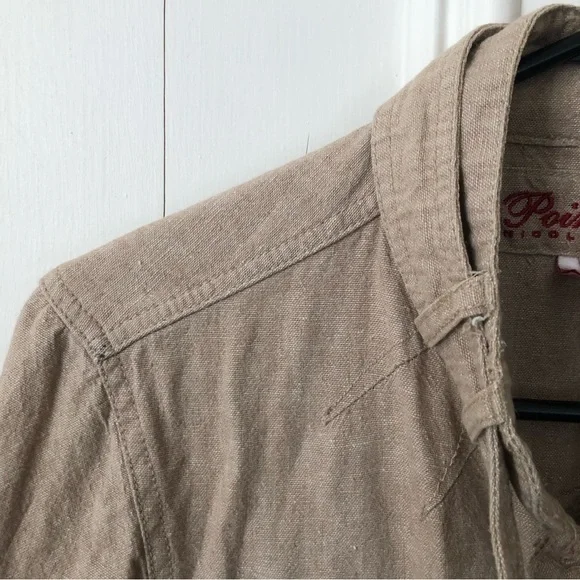 Point Zero Linen Blend Utility Jacket Large - Picture 2 of 7